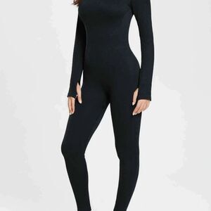 baleaf Women's Long Sleeve Jumpsuit Criss-cross Ribbed Romper yoga GYM active L